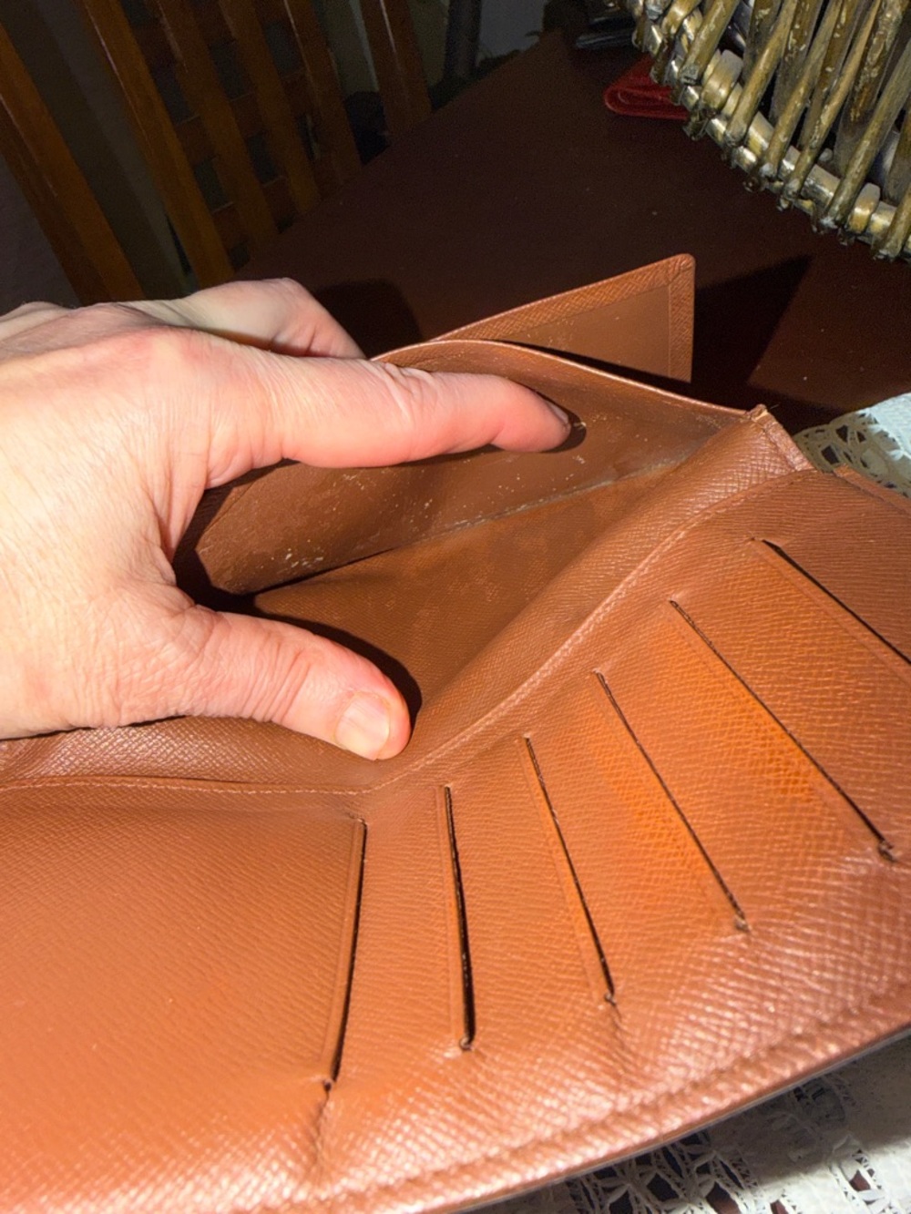 Louis Vuitton Monogram Slim Long Wallet in Brown/Gold Monogram - Picture 7 of 9